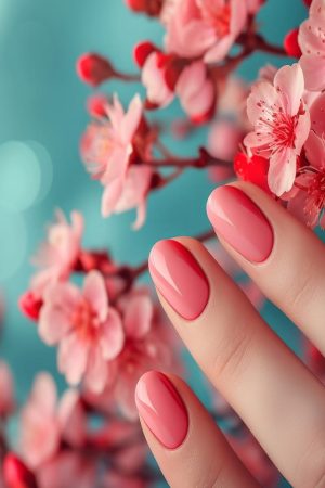 Beautiful background for Manicure salon extensions advertising.